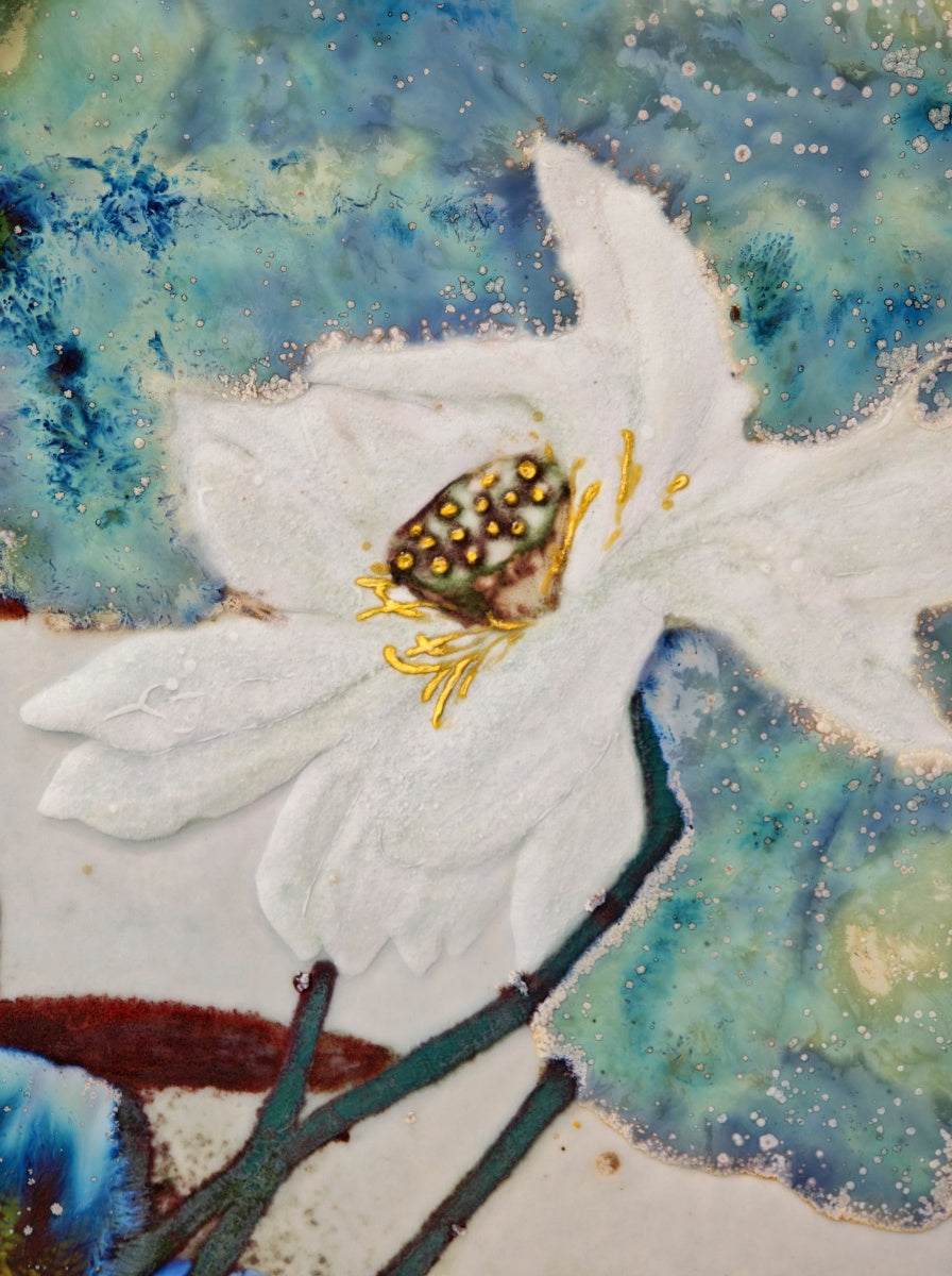 High-Temperature Glaze Ceramic Painting –Hidden Lotus (Original 1/1) Xianyue Lee