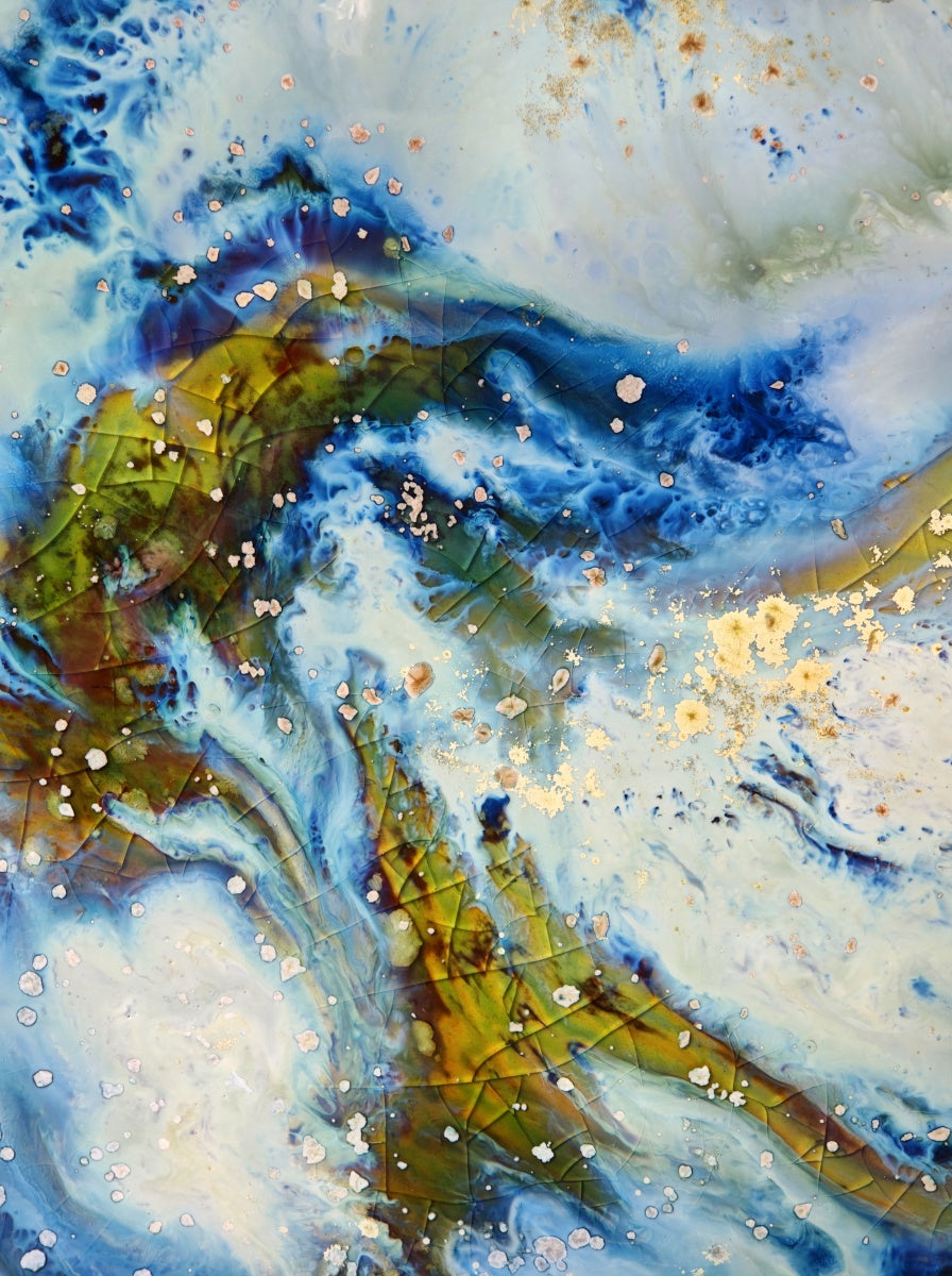 High-Temperature Glaze Ceramic Painting –Hidden Lotus (Original 1/1) Xianyue Lee