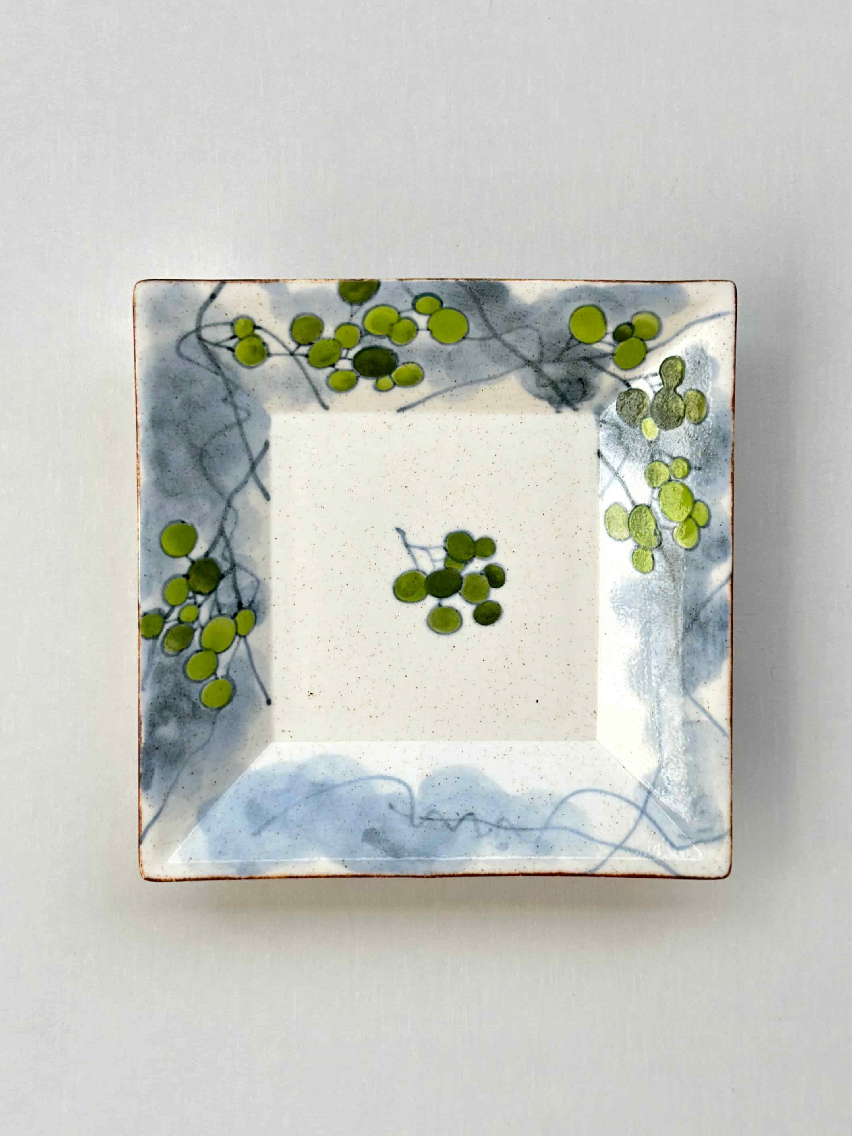 Quiet Garden Hand-Painted Square Ceramic Plates Chi Su