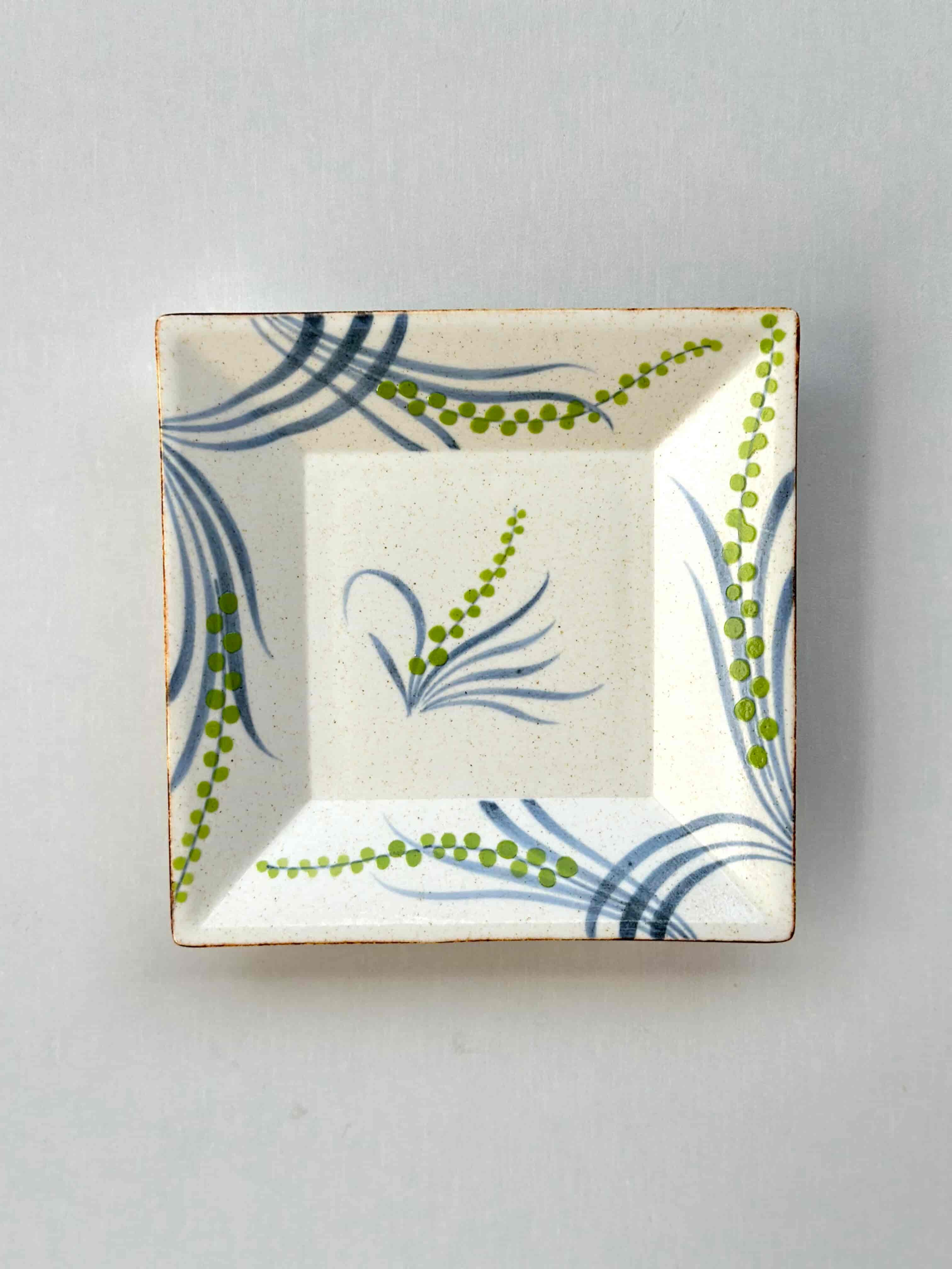 Quiet Garden Hand-Painted Square Ceramic Plates Chi Su