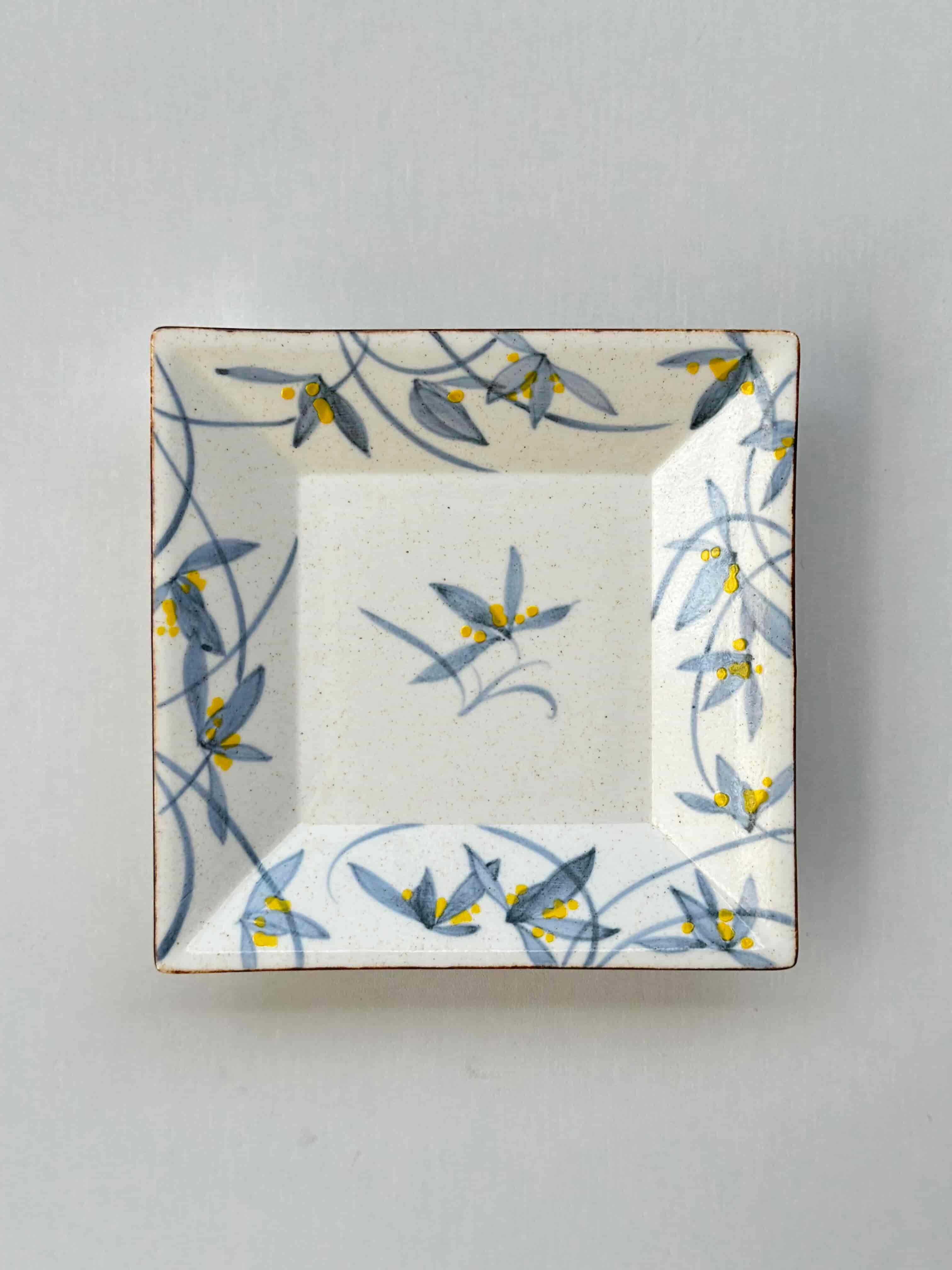 Quiet Garden Hand-Painted Square Ceramic Plates Chi Su