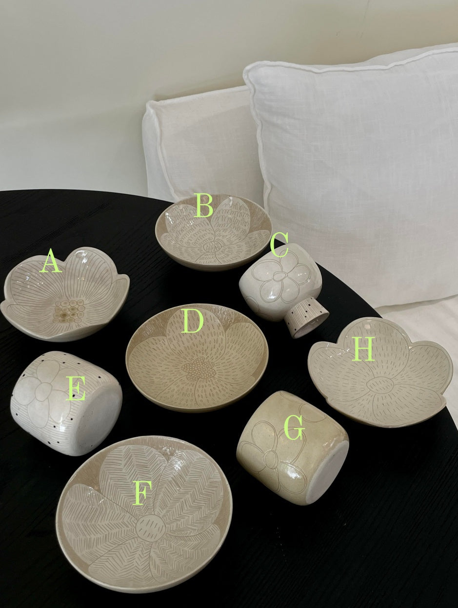 Rustic Stoneware Handmade Plates-Summer Limited Xin Feng Wang