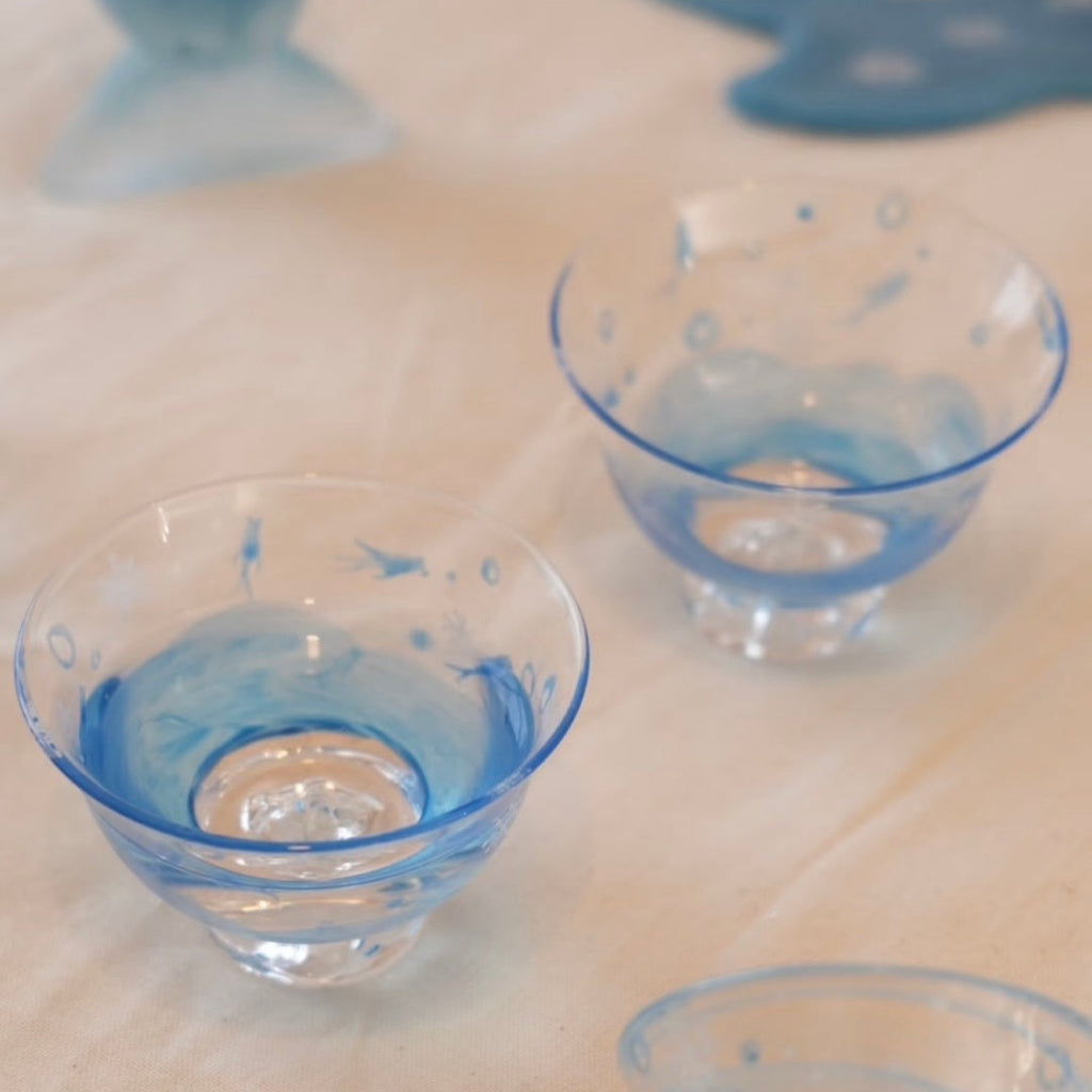 Blue Sea Legend Glass Tea Set Shi Yu