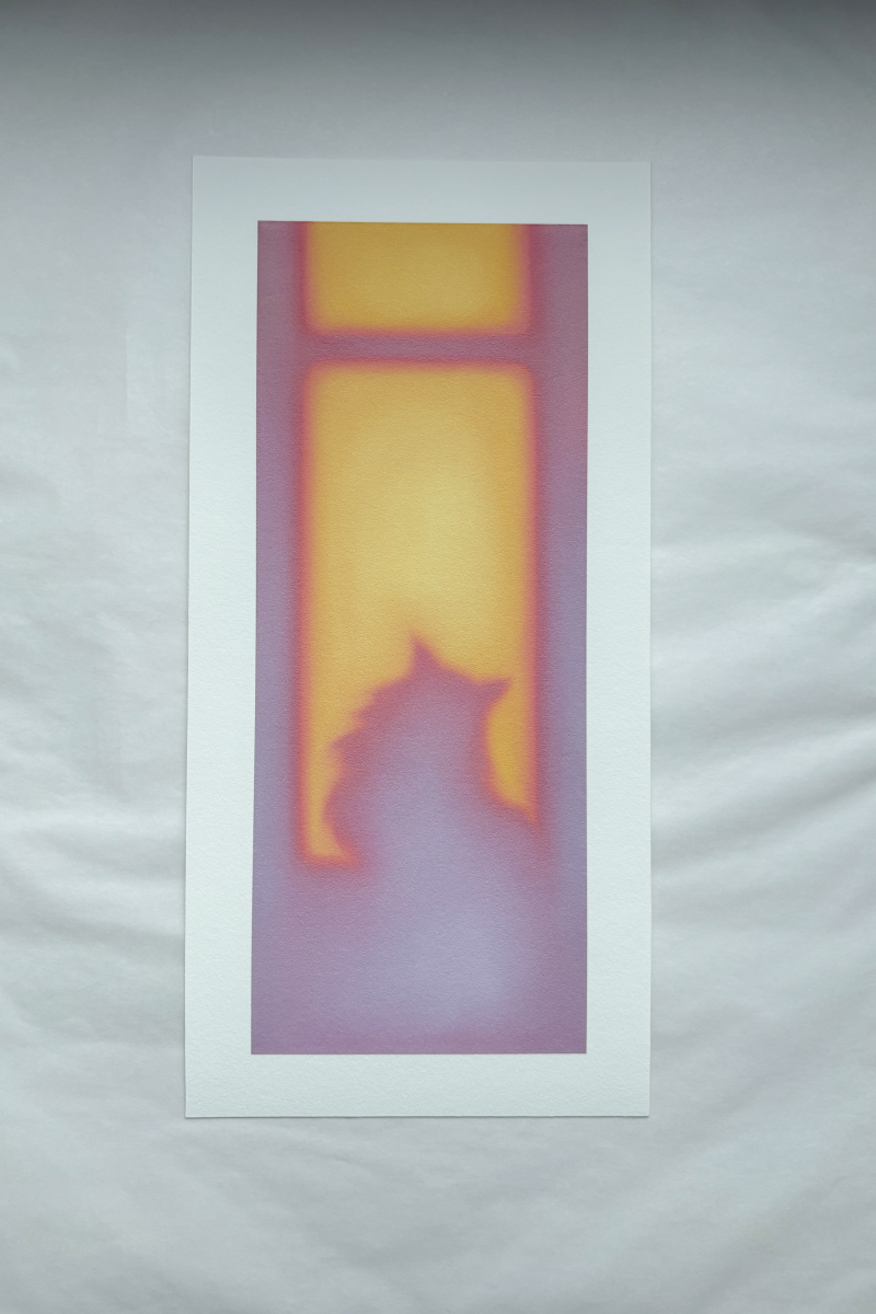 Cat Silhouette Wall Art – The Little Head Tilt (Fine Art Print) Nian San
