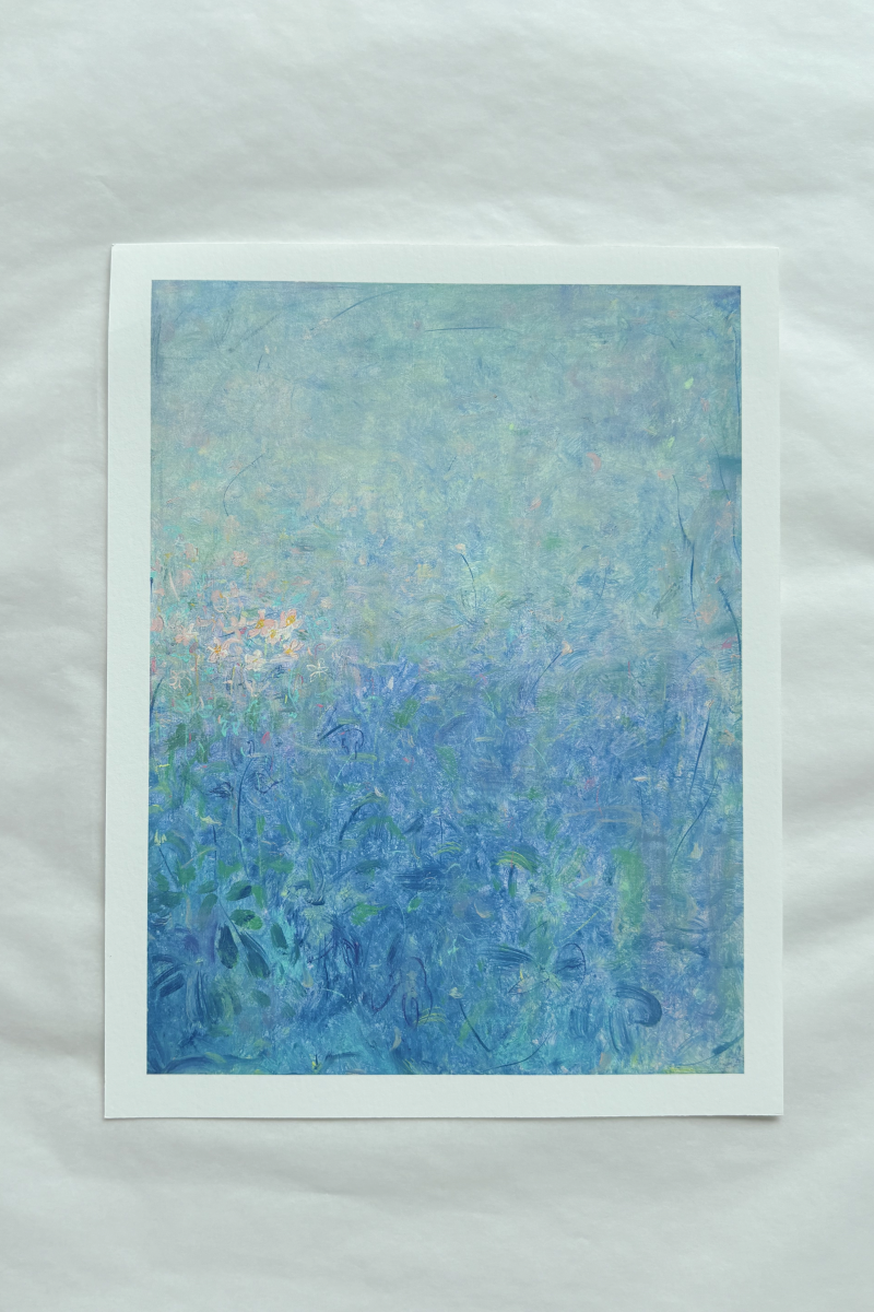 Abstract Botanical Wall Art – Wild Cotton Flowers (Fine Art Print) Fengxi Ni