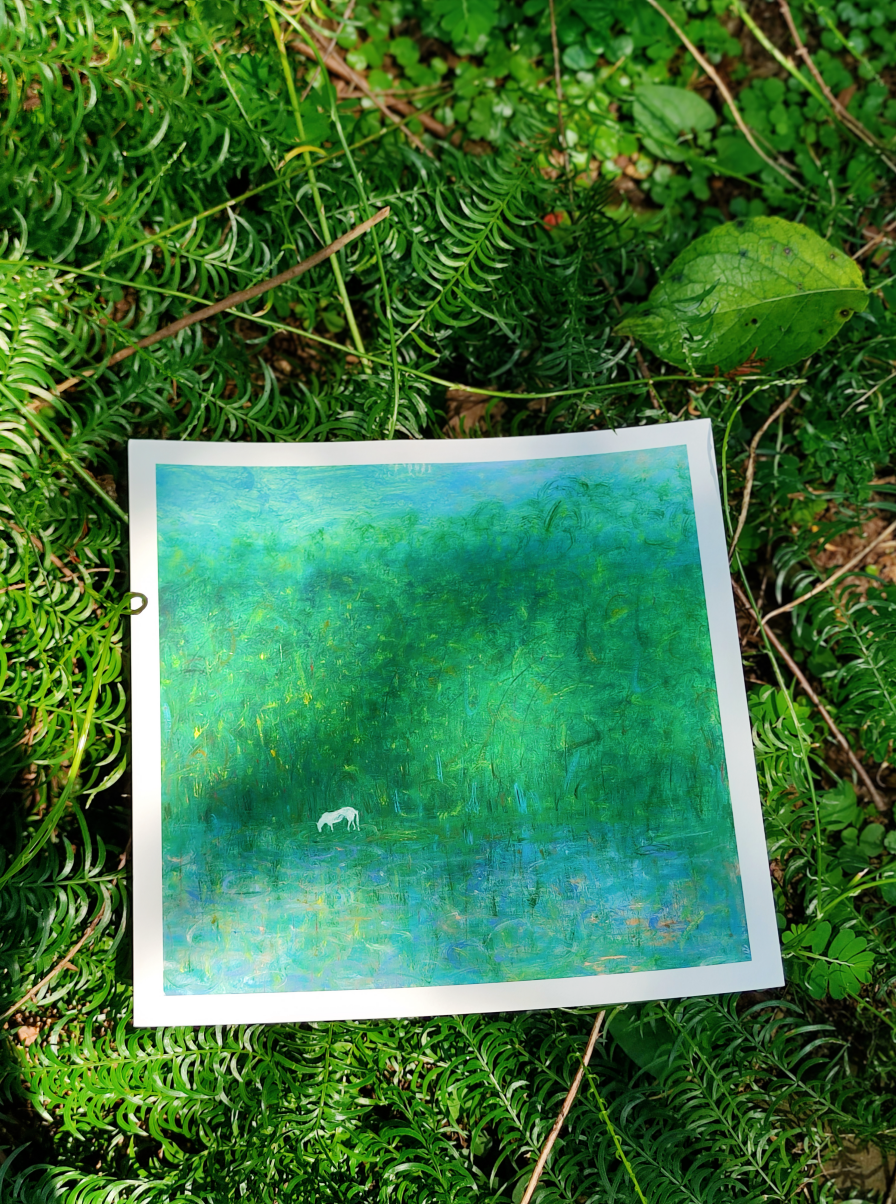 Abstract Forest Wall Art – Finding a Sanctuary in the Spring Woods (Fine Art Print) Fengxi Ni
