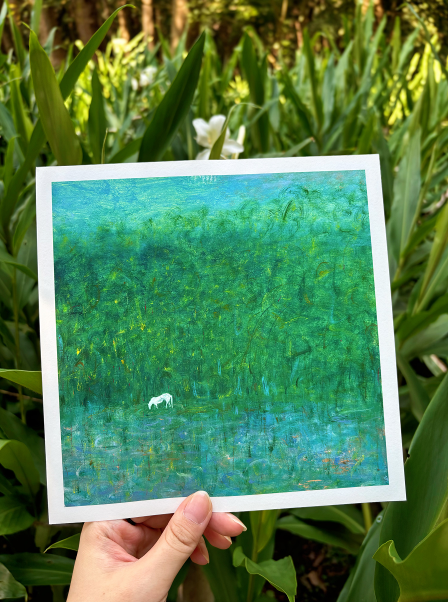 Abstract Forest Wall Art – Finding a Sanctuary in the Spring Woods (Fine Art Print) Fengxi Ni