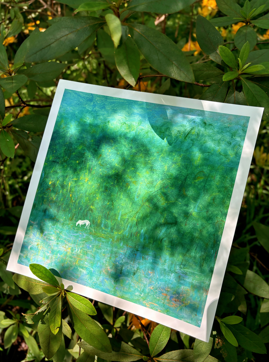 Abstract Forest Wall Art – Finding a Sanctuary in the Spring Woods (Fine Art Print) Fengxi Ni