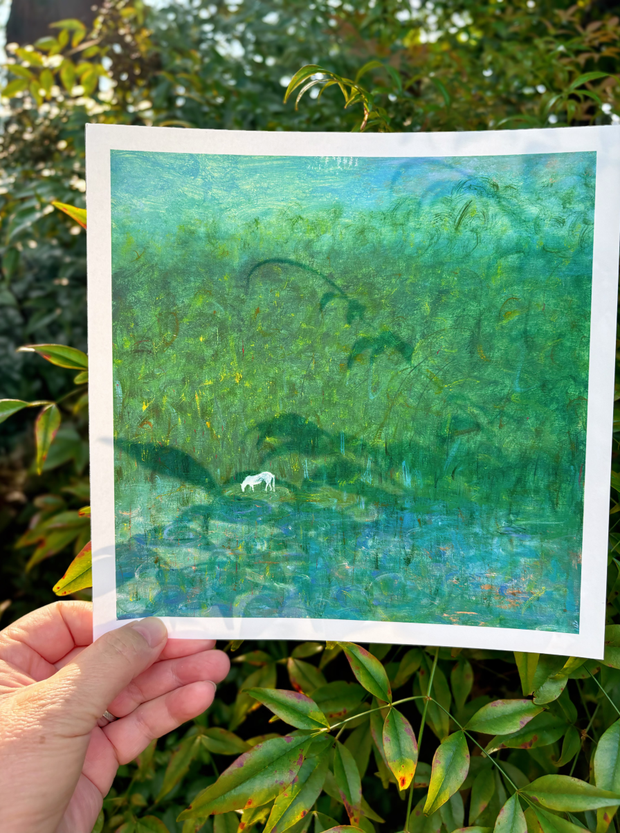 Abstract Forest Wall Art – Finding a Sanctuary in the Spring Woods (Fine Art Print) Fengxi Ni