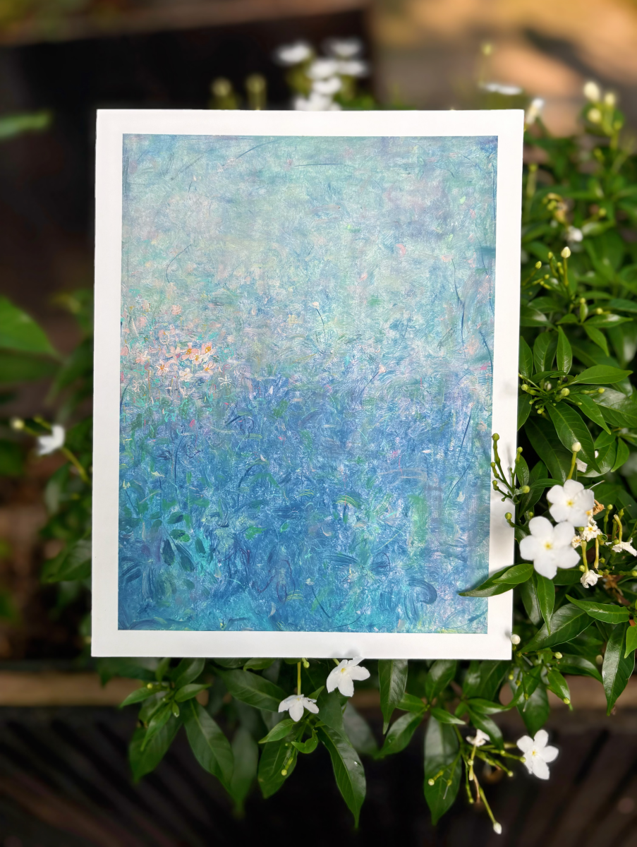 Abstract Botanical Wall Art – Wild Cotton Flowers (Fine Art Print) Fengxi Ni