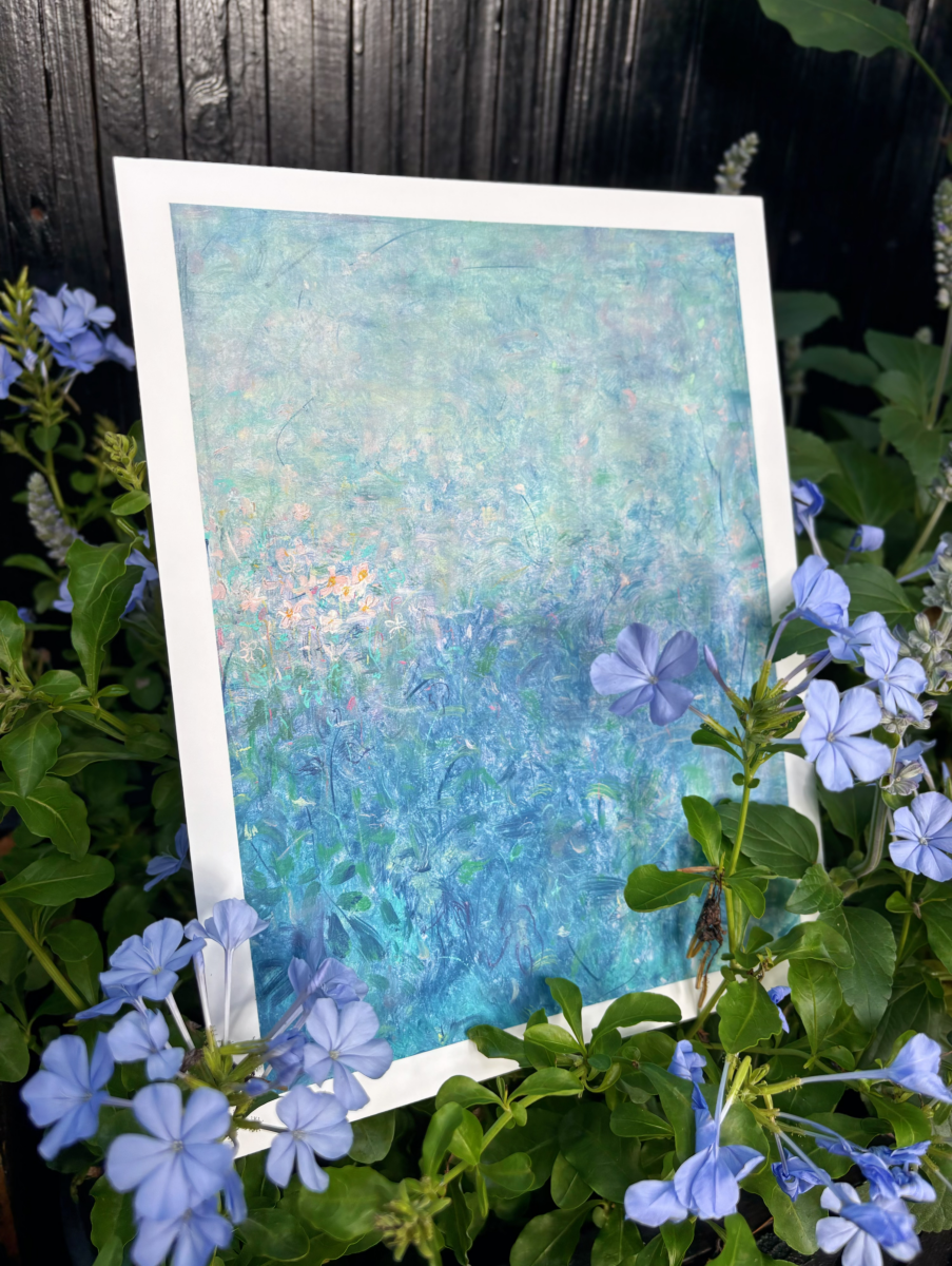 Abstract Botanical Wall Art – Wild Cotton Flowers (Fine Art Print) Fengxi Ni