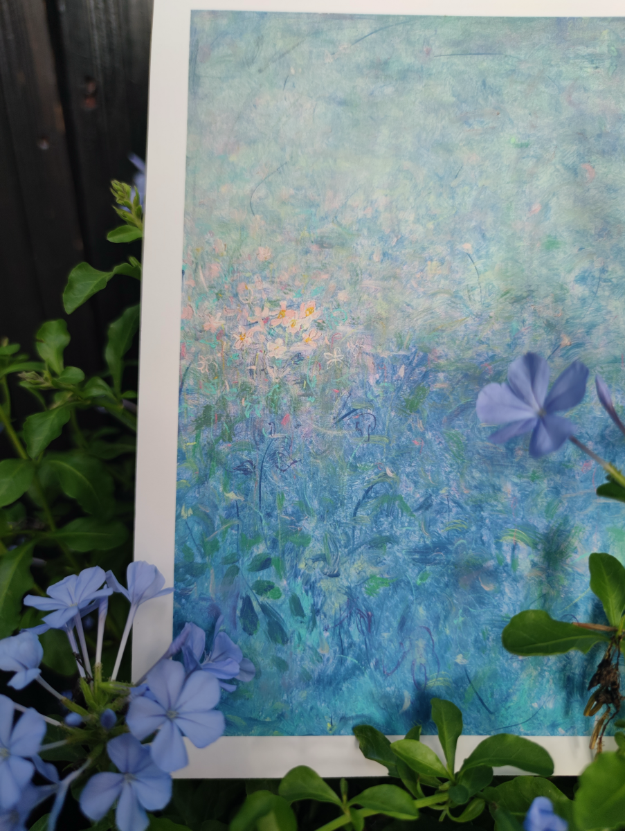 Abstract Botanical Wall Art – Wild Cotton Flowers (Fine Art Print) Fengxi Ni