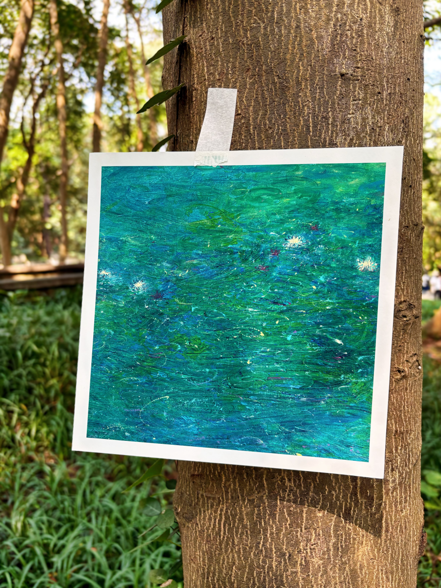 Abstract Water Lily Wall Art – Sleepwalking Water Lilies (Fine Art Print) Fengxi Ni