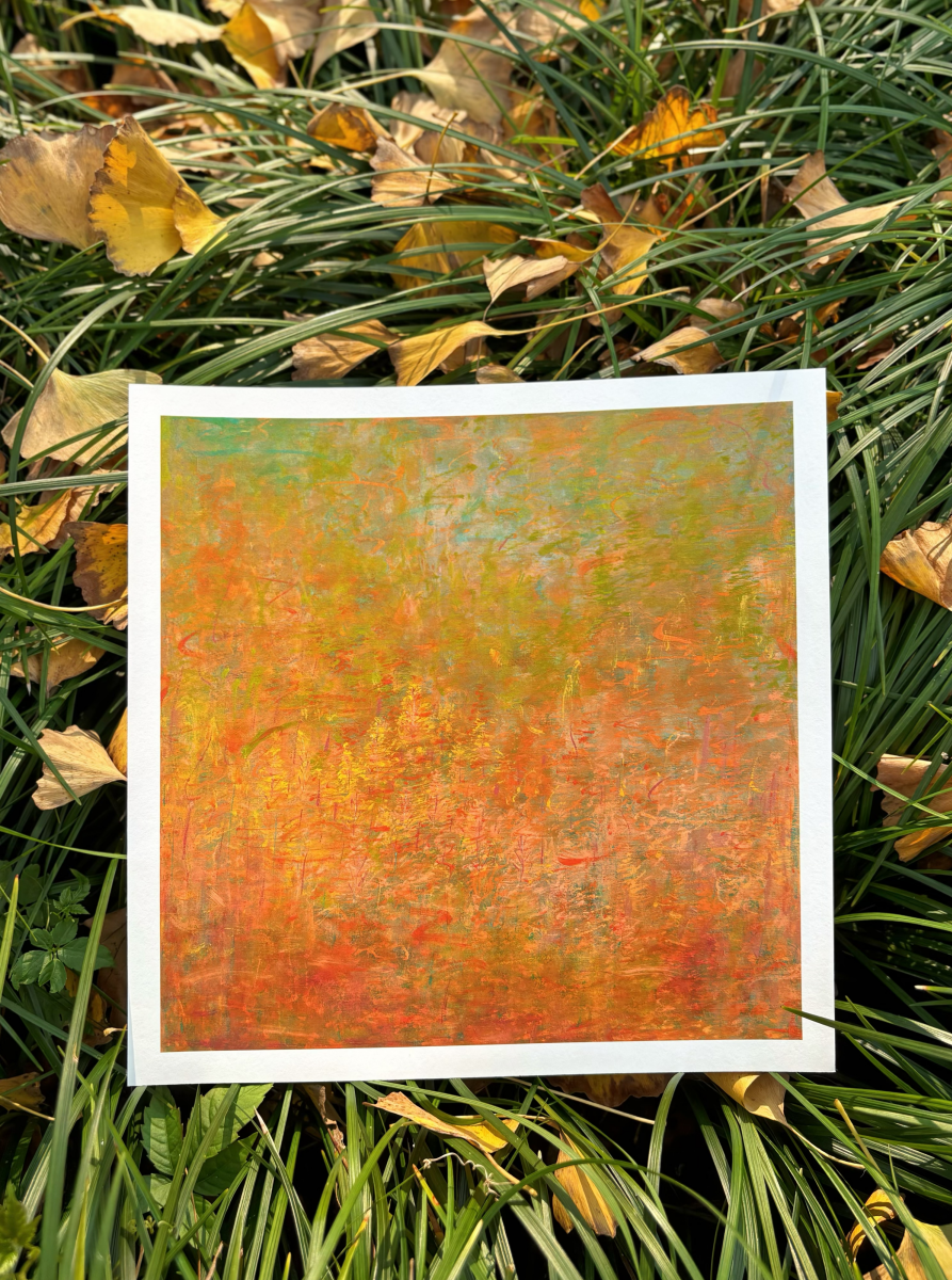 Abstract Landscape Wall Art – Golden Breeze in Autumn Wilds (Fine Art Print) Fengxi Ni