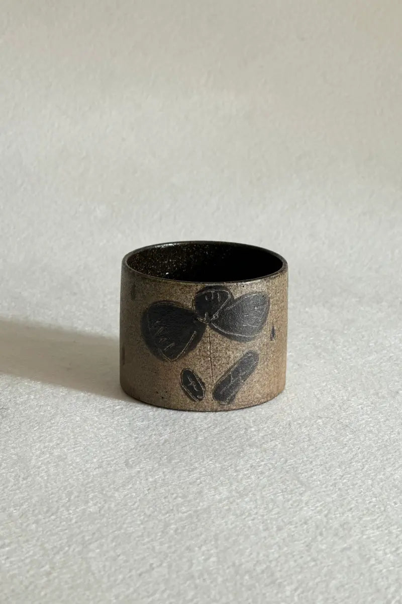 Rustic Stoneware Hand-Painted Cup-Carefree Style I Xin Feng Wang