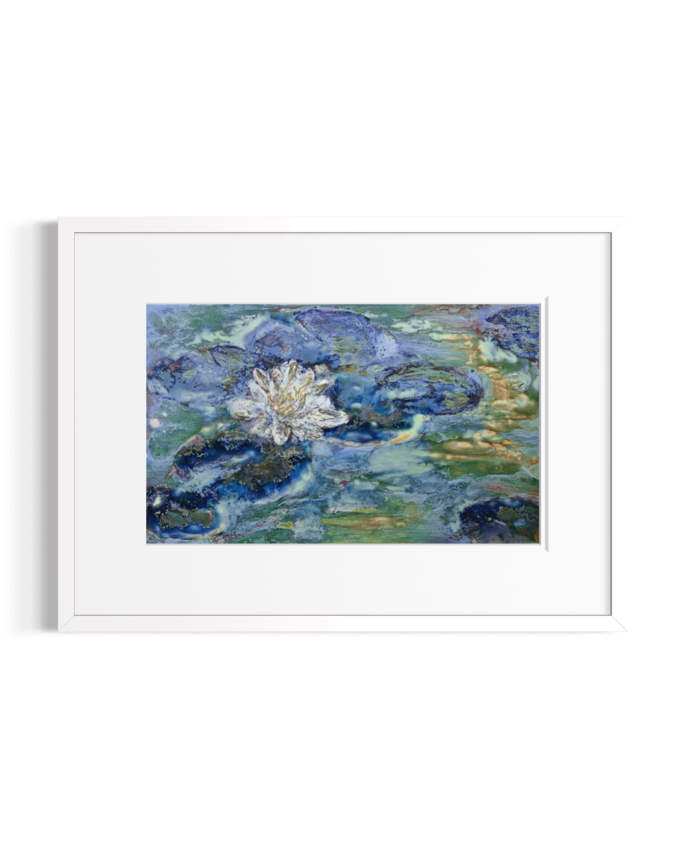 High-Temperature Glaze Ceramic Painting –Water Lily IV (Original 1/1) Xianyue Lee