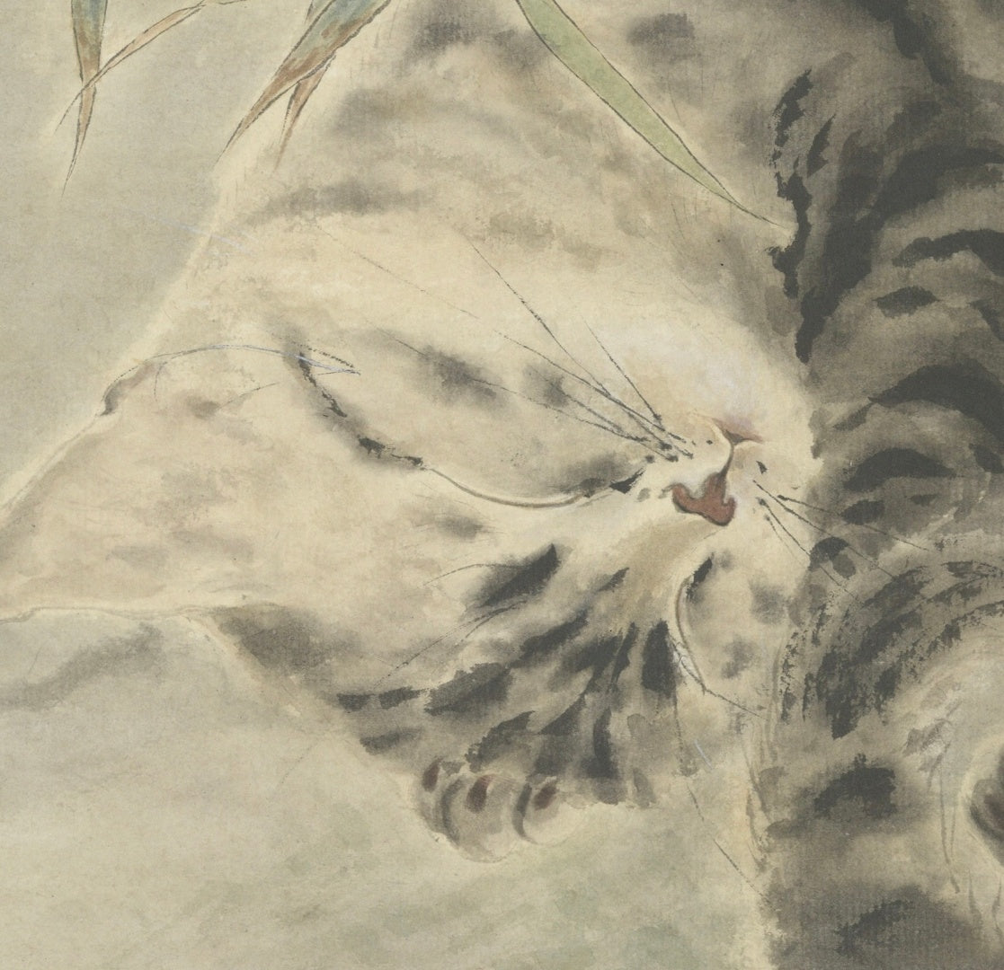 Chinese Mogu Bird-and-Flower Painting – Resting in Bamboo Shade Jing Li