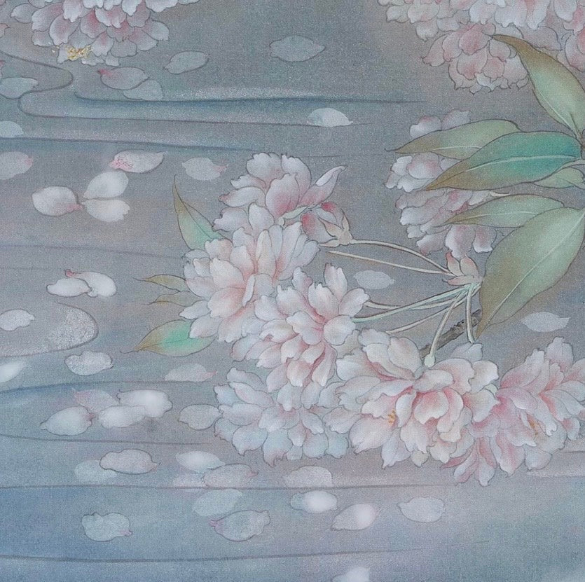 Chinese Gongbi Bird-and-Flower Painting – Dawn Mist over Quiet Ripples Jing Li