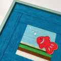Little Goldfish on the Wall Fiber Art by Good Monica Good Monica