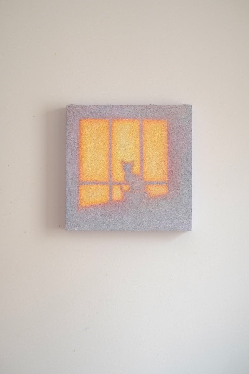 Texture & Light Oil Painting Series –The Little Cat Passing by My Window Nian San