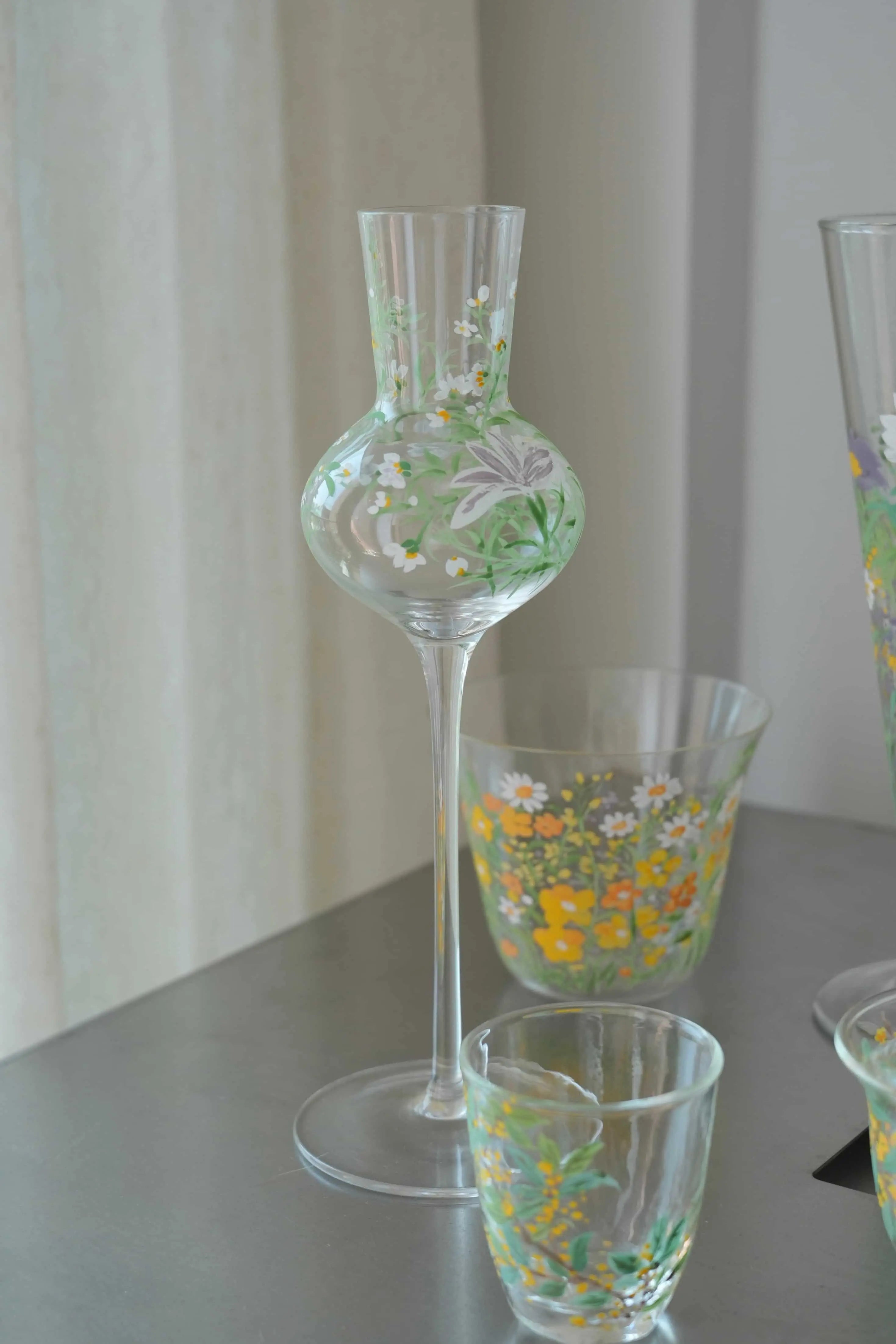 Monet’s Garden Stem Glass by ShiYu ShiYu