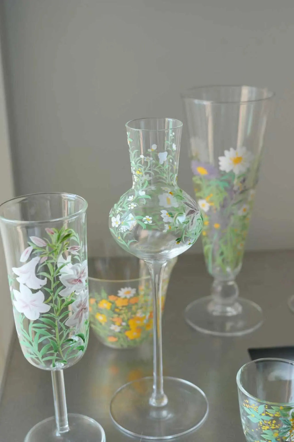 Monet’s Garden Stem Glass by ShiYu ShiYu