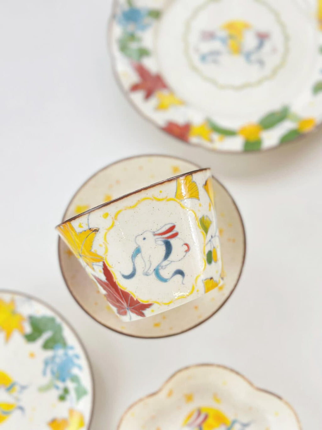 Moon Rabbit Hand-Painted Ceramic Tableware Collection Chi Su