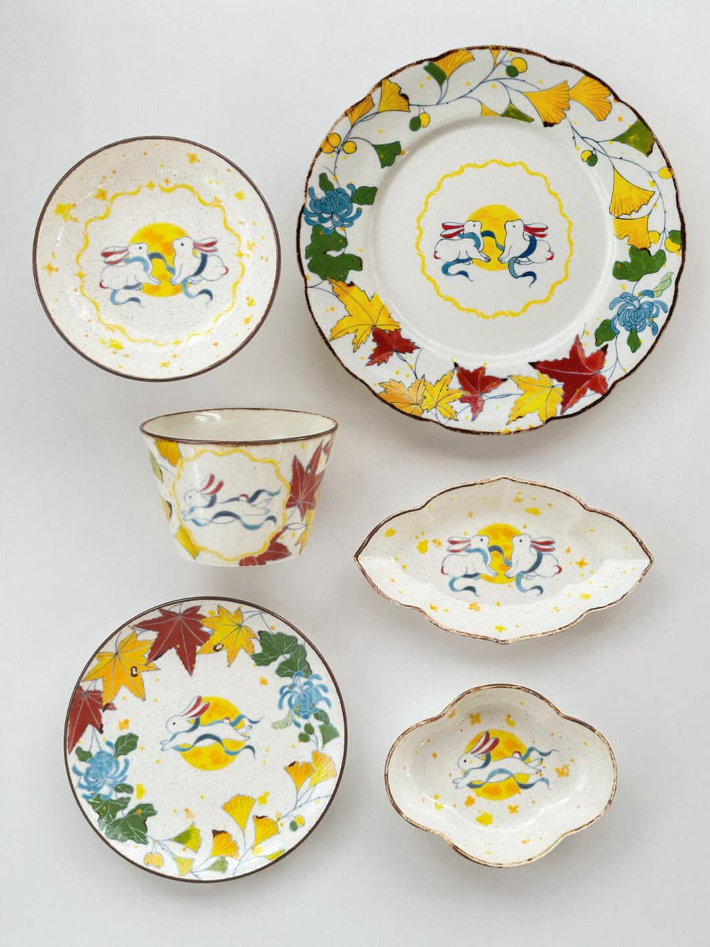 Moon Rabbit Hand-Painted Ceramic Tableware Collection Chi Su