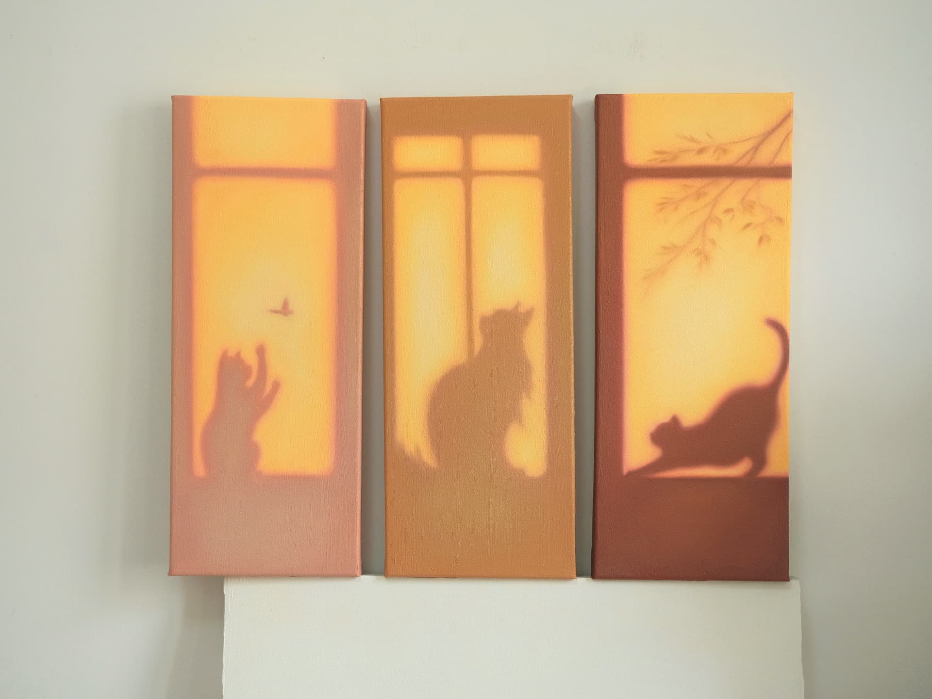 Texture & Light Oil Painting Series –Three Little Moments Nian San