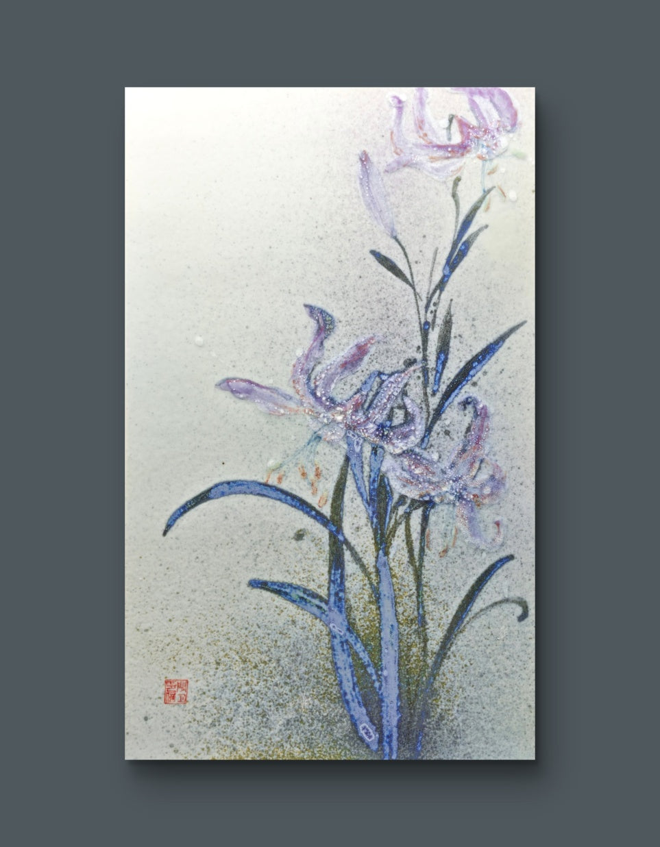 High-Temperature Glaze Ceramic Painting –Orchid (Original 1/1) Xianyue Lee