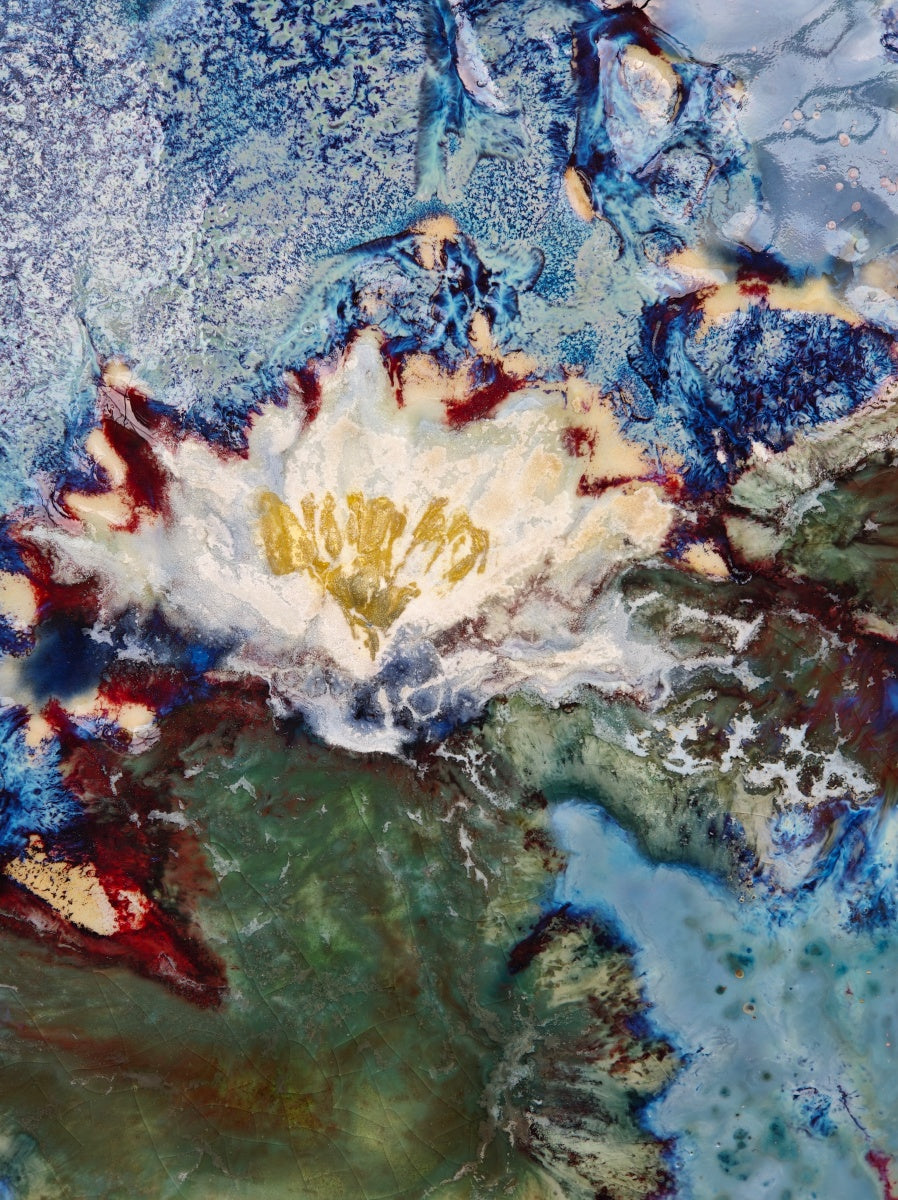 High-Temperature Glaze Ceramic Painting –Water Lily V (Original 1/1) Xianyue Lee