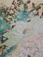 High-Temperature Glaze Ceramic Painting –A White Leaf, A Jade Lotus (Original 1/1) Xianyue Lee