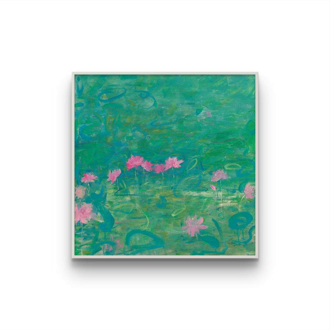 Poetic Abstraction Series – Jade Lotus in Sunny Radiance (Original 1/1) Fengxi Ni