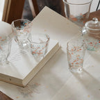Peach Blossom Reverie Glass Tea Set by Shi Yu ShiYu