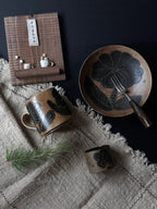 Rustic Stoneware Hand-Painted Cup-Carefree Style I Xin Feng Wang