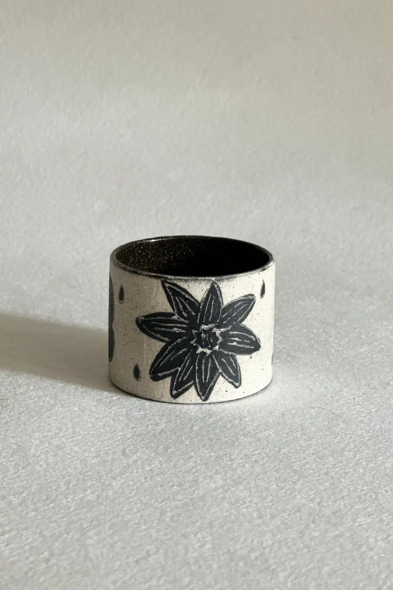 Rustic Stoneware Hand-Painted Cup-Carefree Style II Xin Feng Wang