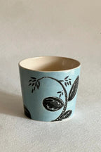 Rustic Stoneware Hand-Painted Mug-Macleaya Cordata Walk Xin Feng Wang
