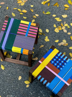 The "Central Perk" Trio: Hand-Woven Stools Good Monica