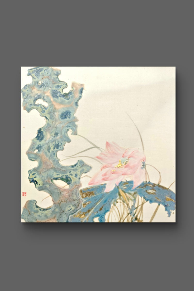 High-Temperature Glaze Ceramic Painting –Between Stone and Bloom (Original 1/1) Xianyue Lee