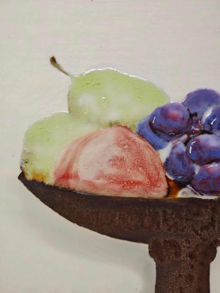 High-Temperature Glaze Ceramic Painting –Summer on the Pedestal (Original 1/1) Xianyue Lee