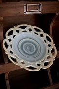 Starry River Handcrafted Openwork Wood-Fired Porcelain Plate Orange Yellow