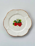 Strawberry Blossom Round Dessert Plate By ChiSu ChiSu