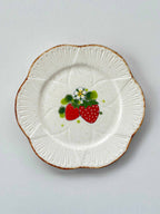 Strawberry Blossom Round Dessert Plate By ChiSu ChiSu