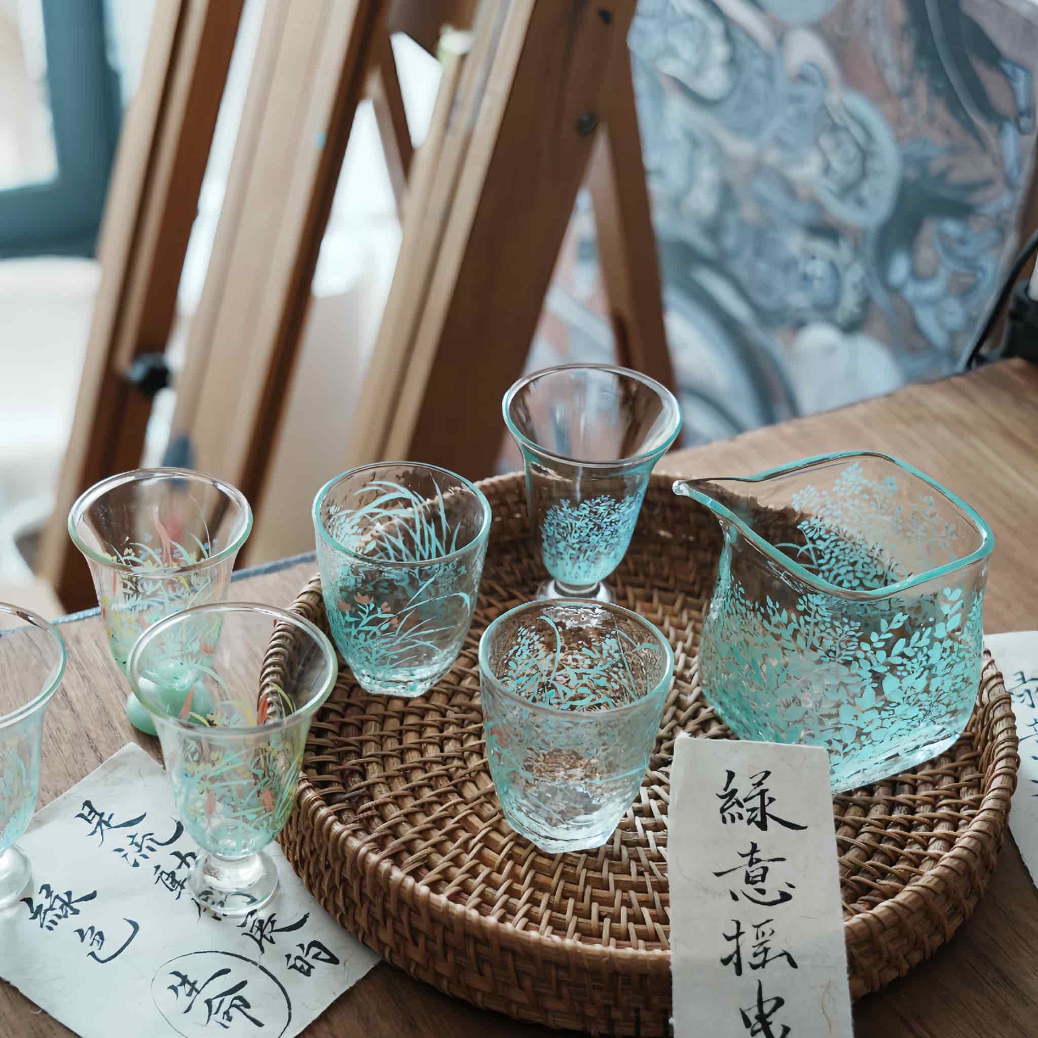 The Verdant Moment Glass Tea Set Shi Yu