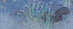 Chinese Gongbi Bird-and-Flower Painting – Dawn Mist over Quiet Ripples Jing Li