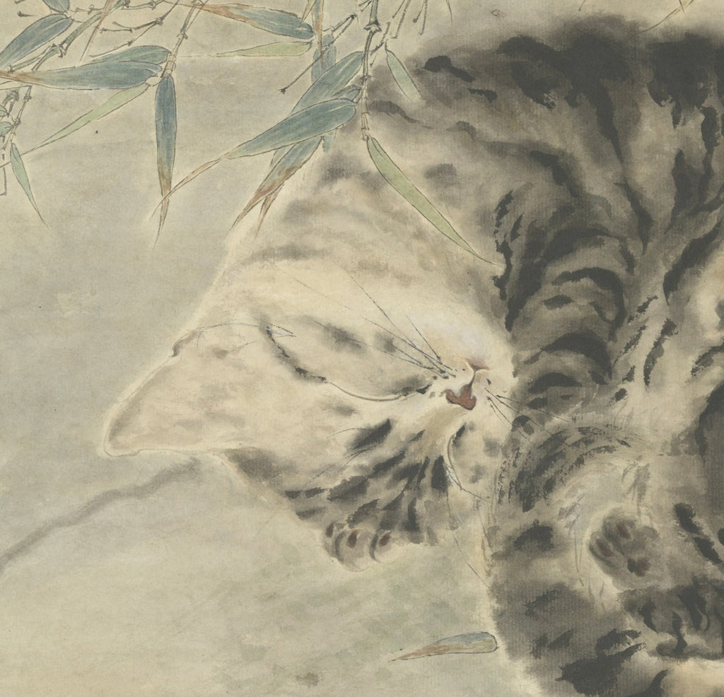 Chinese Mogu Bird-and-Flower Painting – Resting in Bamboo Shade Jing Li
