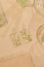 Hand-painted Glass Earrings - Summer Breeze One Shower Studio
