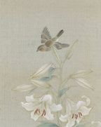 Chinese Gongbi Bird-and-Flower Painting – Lilies in the Quiet Valley Jing Li