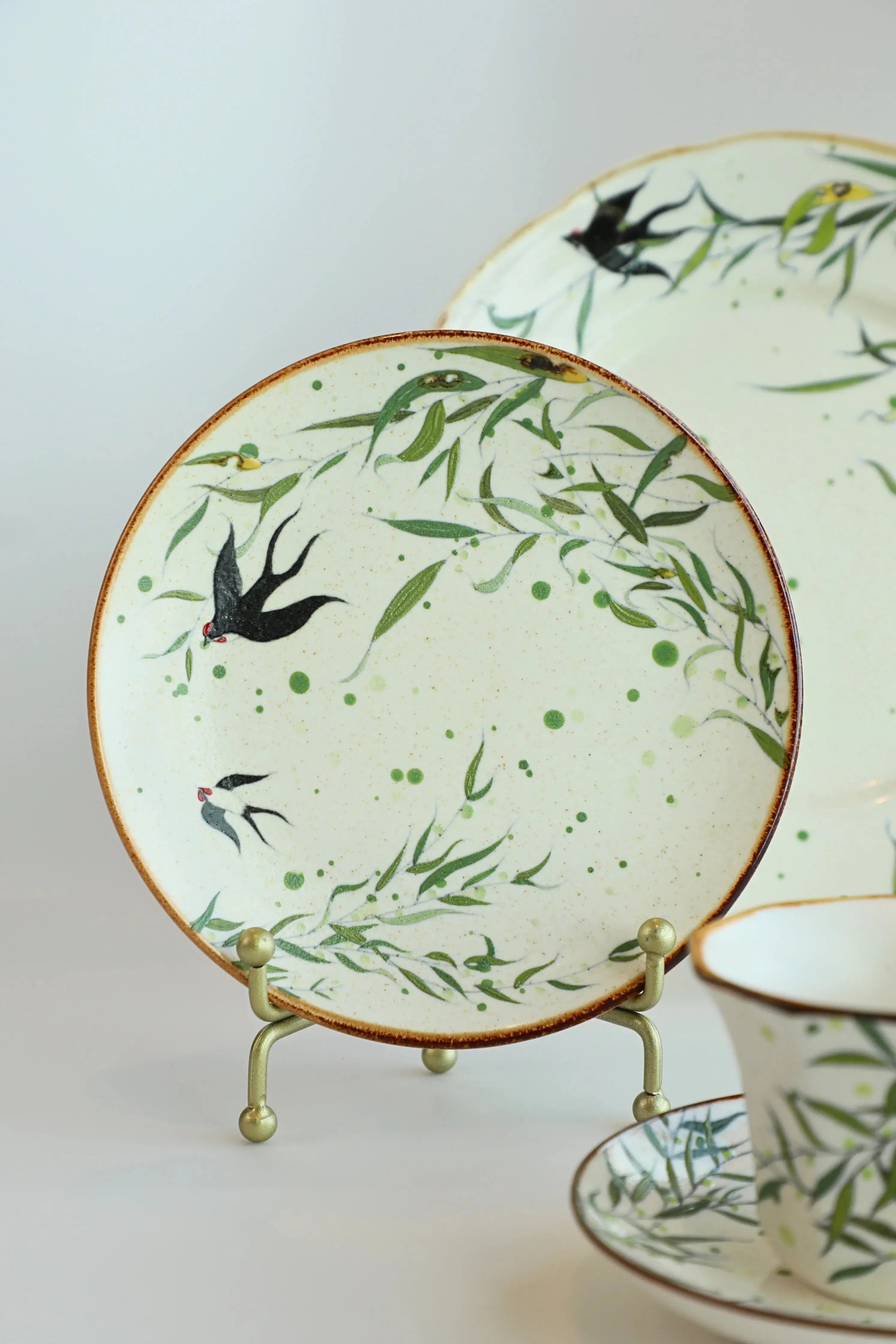 Willow & Swallow Dessert Plate By ChiSu ChiSu