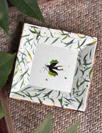 Willow & Swallow Square Dessert Plate By ChiSu ChiSu